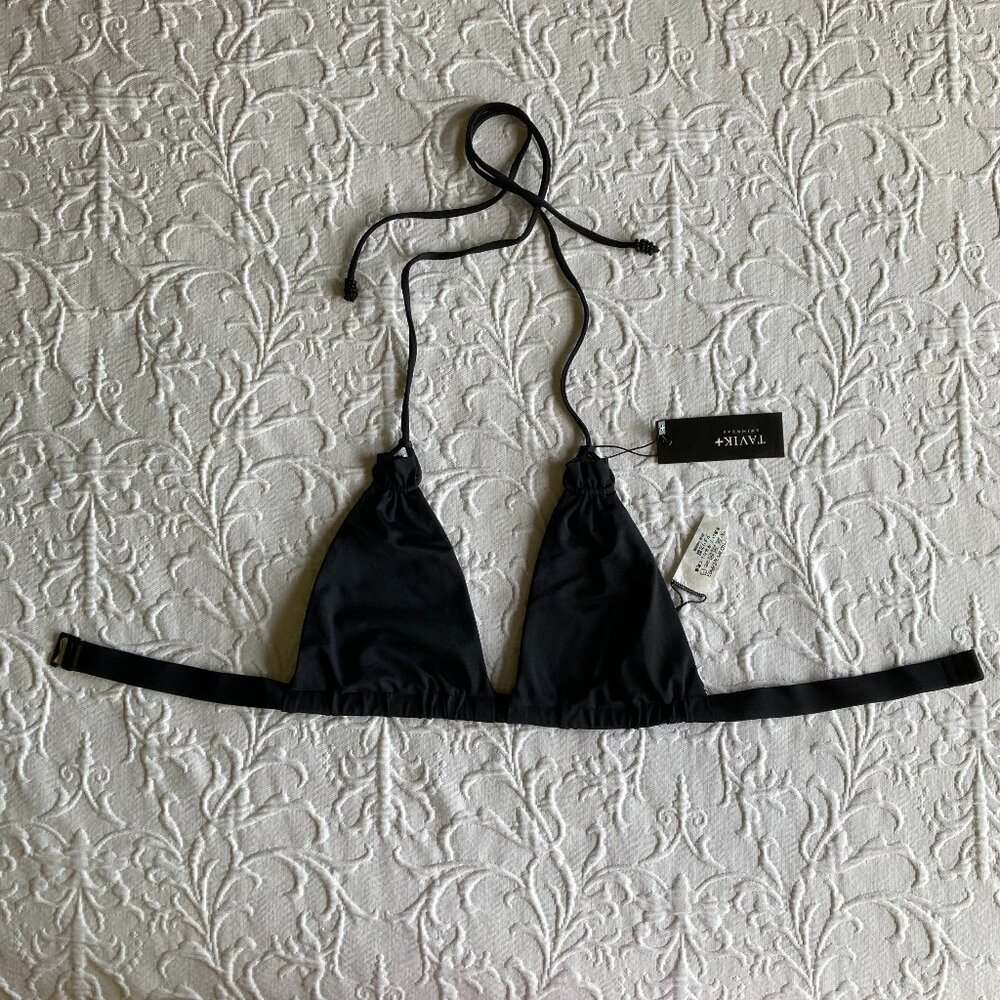 New Tavik black bikini top, small